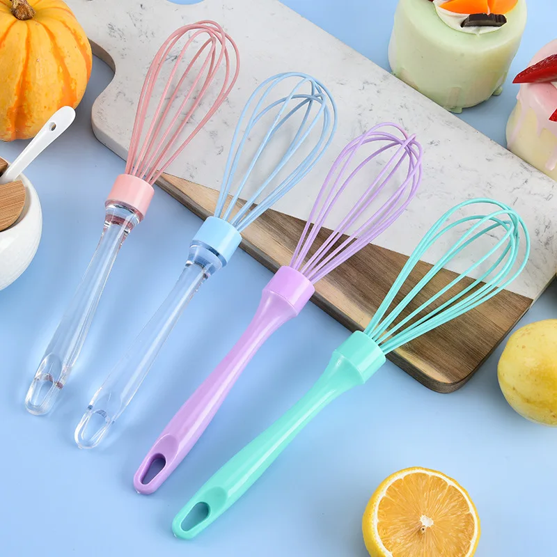 Egg Beater Rotary Whisk Electric Whisk Handheld Electric Whisk Ball Whisk Wire Whisk Egg Yolk Mixer 1PC 25cm Heat Resistant Silicone Hand-Held Egg Whisk Egg Pastry Cooking Baking Mixing Tools