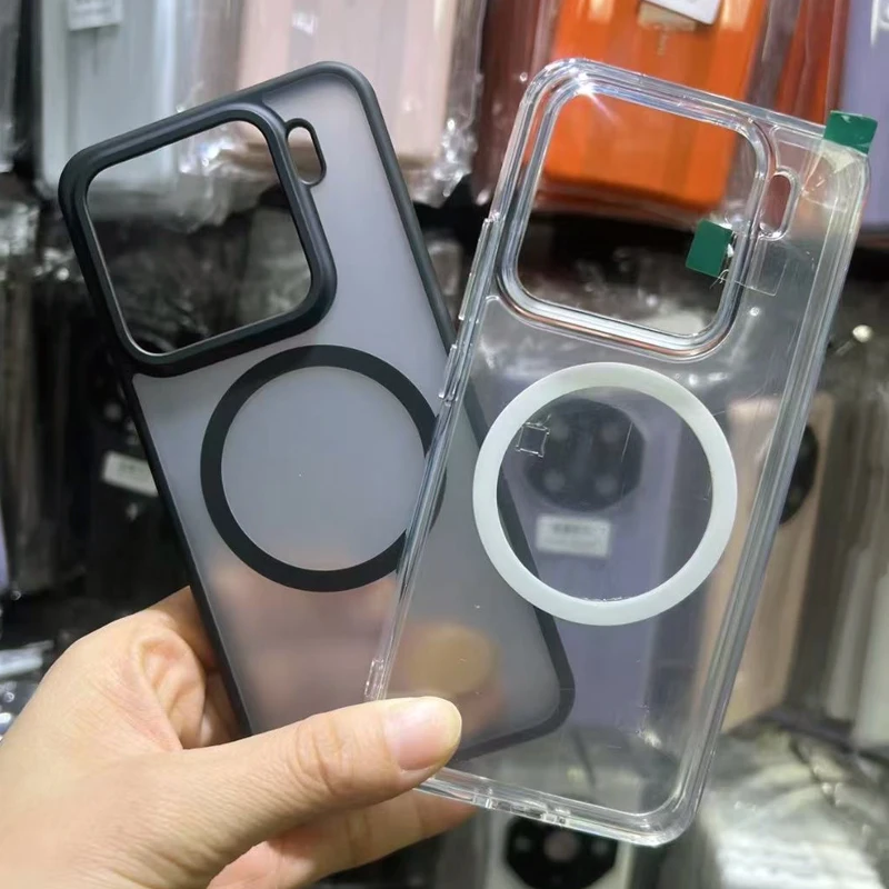 MEMELOKA Cover Per Xiaomi 15, Bordo TPU Morbido E Retro Acrilico Trasparente, Antiurto E Antigraffio