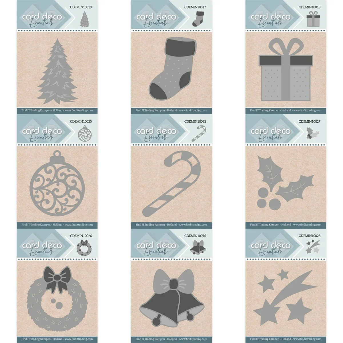 Mmao Crafts Metall-Stahlschneideformen, Weihnachtsserie, Schablone für DIY-Scrapbooking, Papier-/Fotokarten, Prägeformen