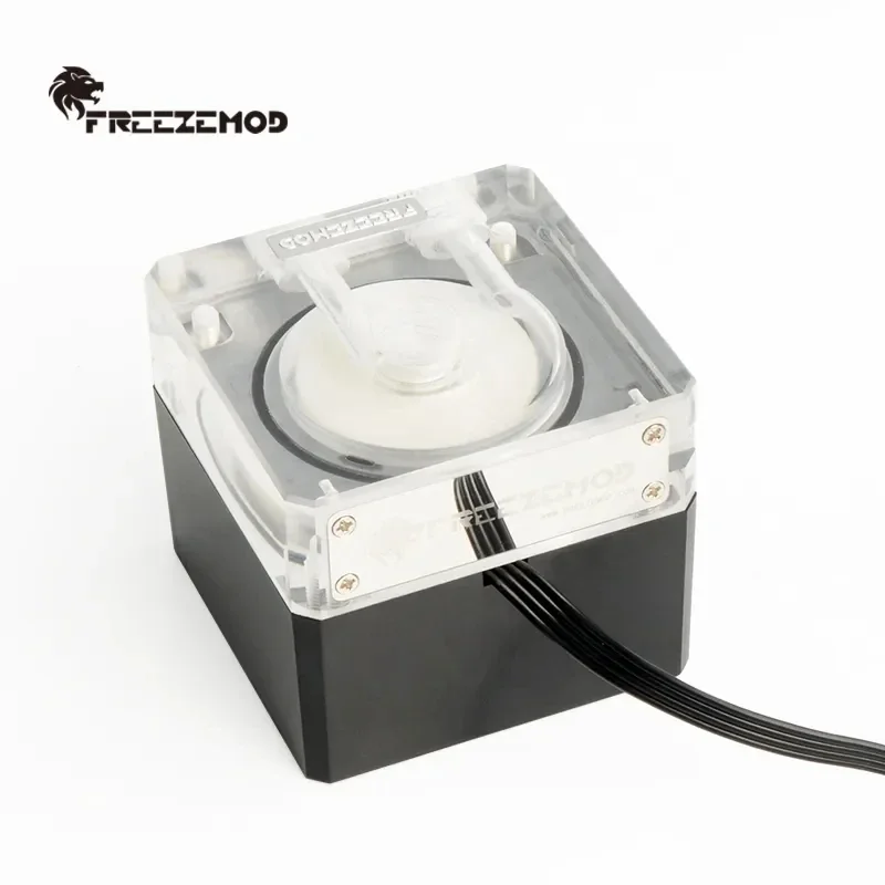 

FREEZEMOD PC Промышленный насос для водяного охлаждения постоянного тока, бесшумный, напряжение 24 В, поддержка PWM, подъем 3,5 м, л/ч