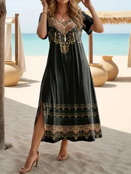 Ethnic Bohemian floral dress 1