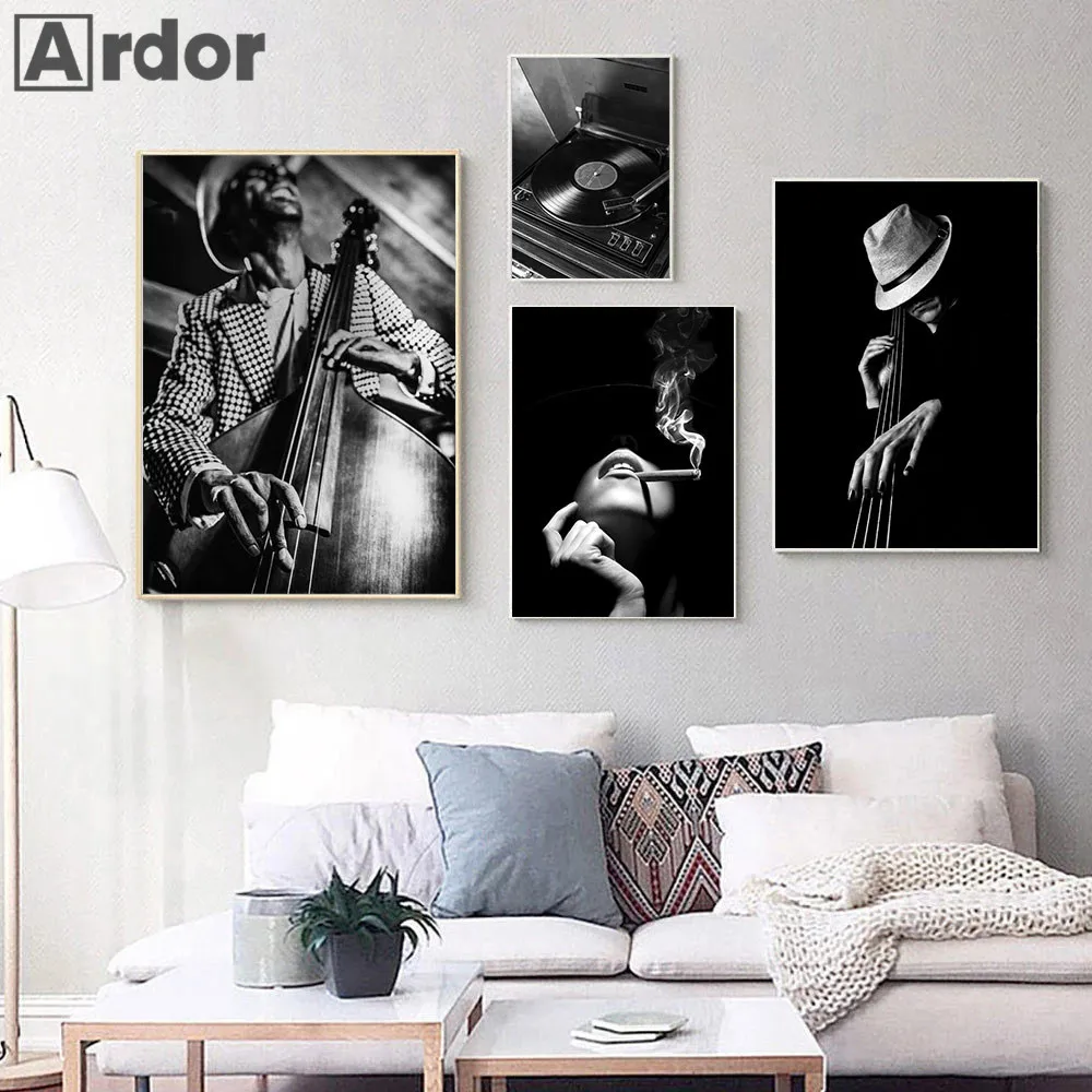 アート・デザイン・音楽 BLACK AND WHITE ERROTIC PHOTOGRAPHY Amazon.com: NutArtPic Music Wall Art Canvas Black White Saxophone