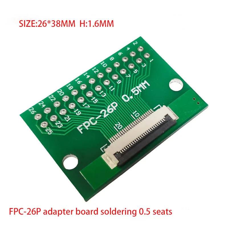 1PCS FPC/FFC 4P-50P Löten 0,5 Buchse mit einer Flip-Cover verbunden mit einer 0,5 MM Plug-in 2,54 Flexible Flachbandkabel Adapter Board – Detail 13