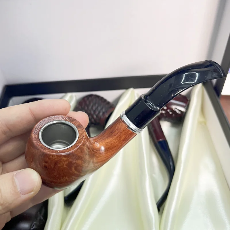 6 Pcs/Set Resin Imitation Wood Smoking Tube Detachable Cigarette Holder Easy To Clean for Friend Father smoking accessories tobacco smoking accessories
