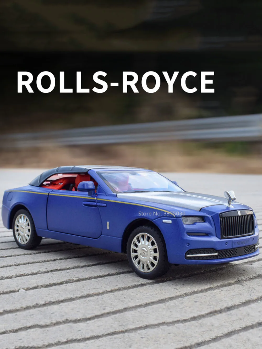 

1/32 Alloy Diecast Limousine Rolls Royce Dawn Car Model Toy Simulation Vehicle Pull Back Sound Light Collection Toy for Boy Gift