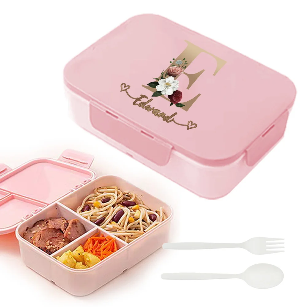 Personalized Leakproof Bento Box with Lid - DIY Portable Meal Holder & Travel Breakfast Organizer