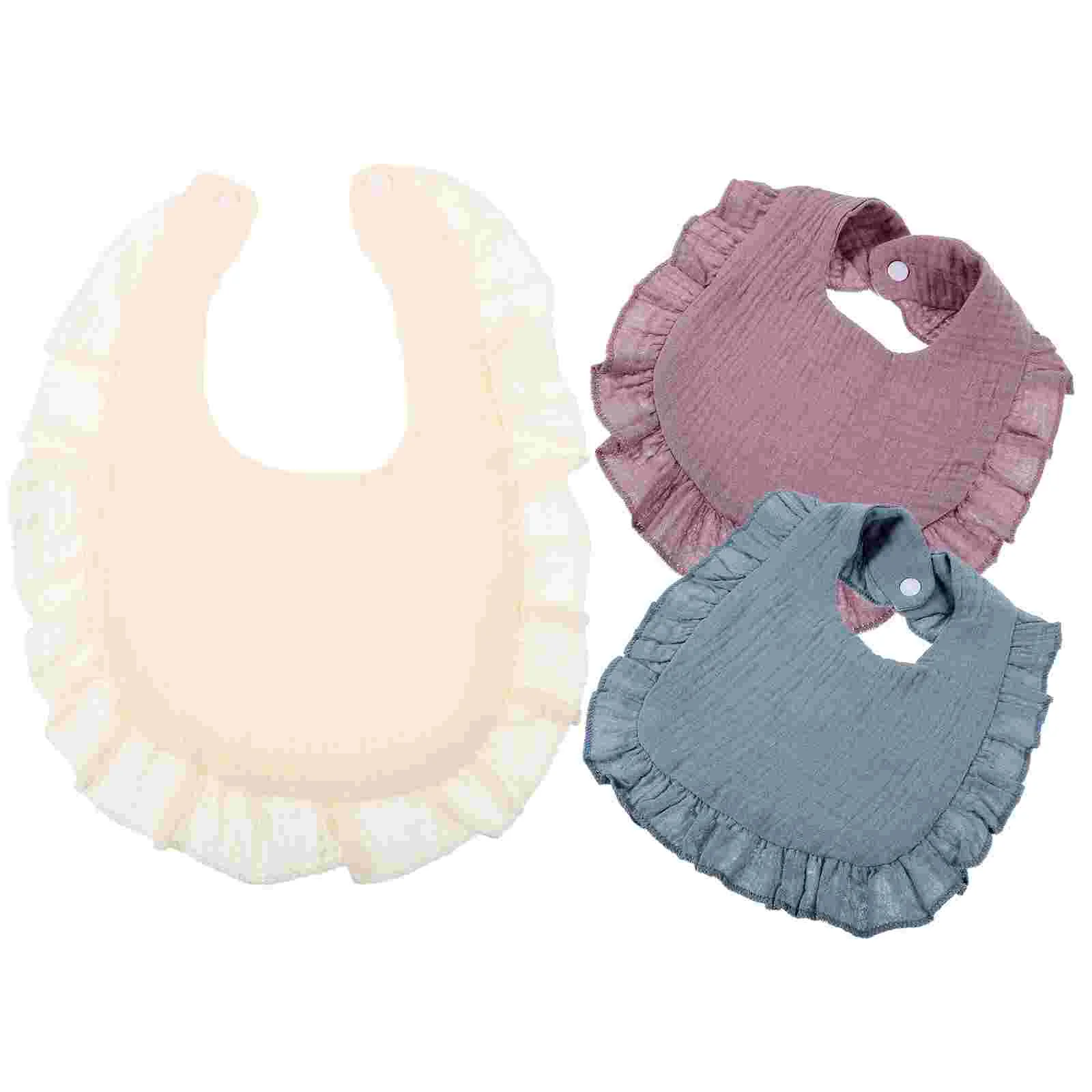 

3 Pcs Baby Drool Bibs Drooling Infant Toddler Scarf Pure Cotton for Teething Turbans