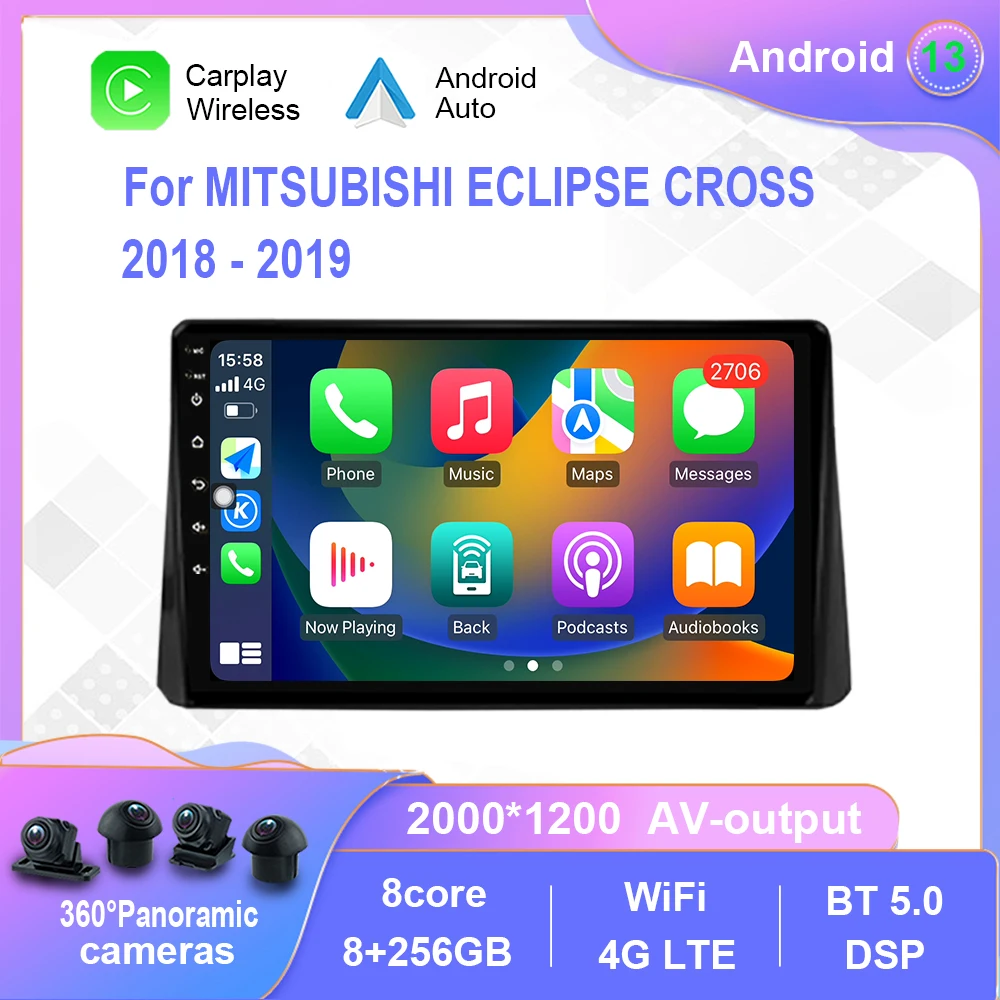 

Android 12.0 For MITSUBISHI ECLIPSE CROSS I 2018-2019 Car Radio Multimedia Video Player Navigation stereo GPS No 2din 2 din dvd