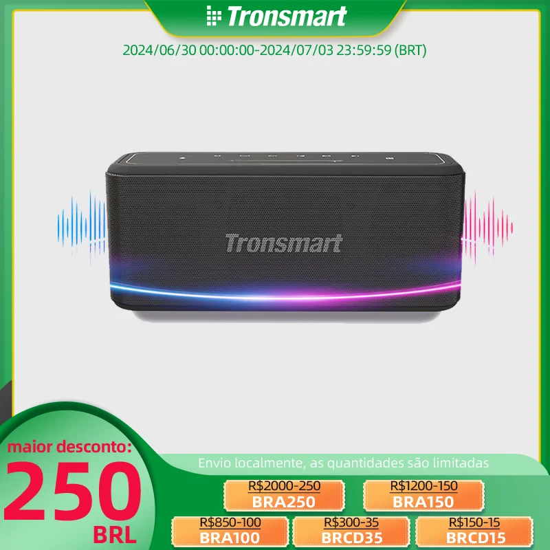 Imagem do produto Tronsmart Mega Pro alto-falante bluetooth 60w portátil coluna de graves reforçada com nfc, ipx5 à prova dwaterproof água, assistente de voz na loja AliExpress
