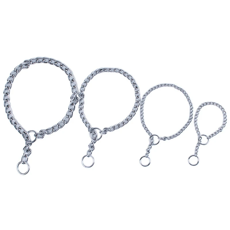 

Ошейник-цепочка для собак Прочные ошейники-скользящие серебряные ошейники из нержавеющей стали с покрытием