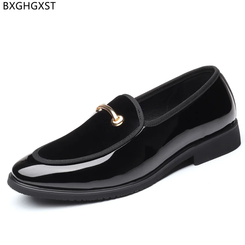 

Italiano Loafers Men Patent Leather Casual Shoes Oxford Shoes for Men Slip on Shoes Men Wedding Dress Coiffeur Business Suit