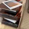 S-shaped acrylic side table magazine rack, decorative bookshelf magazine rack 3
