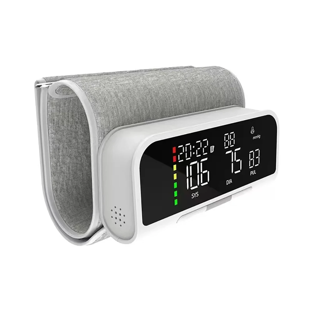 Rechargeable LI-ION Battery Digitization Tricolor LCD Large Screen Sphygmomanometer English Voice Arm Blood Pressure Monitor