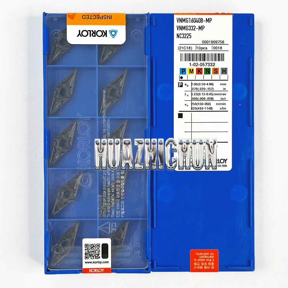 

HUAZHICHUN VNMG 160408-MP NC3225 Carbide Inserts External Turning Tool