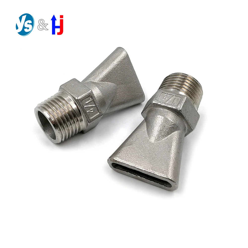 

1/4" 3/8“ 1/2“ 3/4” SS304 Duckbill Wind Air Nozzle, Flat Fan Spray Wind Air Knife, Drying, Dust off, Dry, Cooling