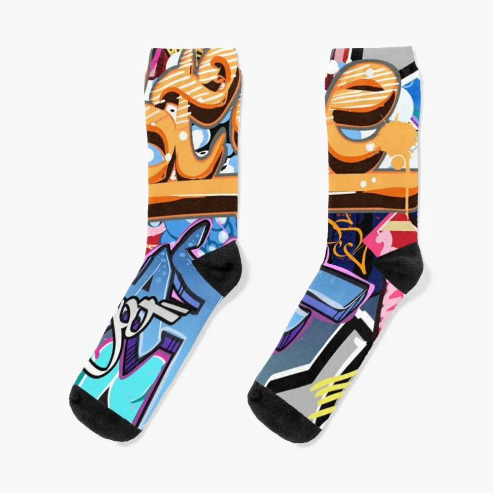 

Wall Art Graffiti Illustration Socks set kawaii Man Socks Women's