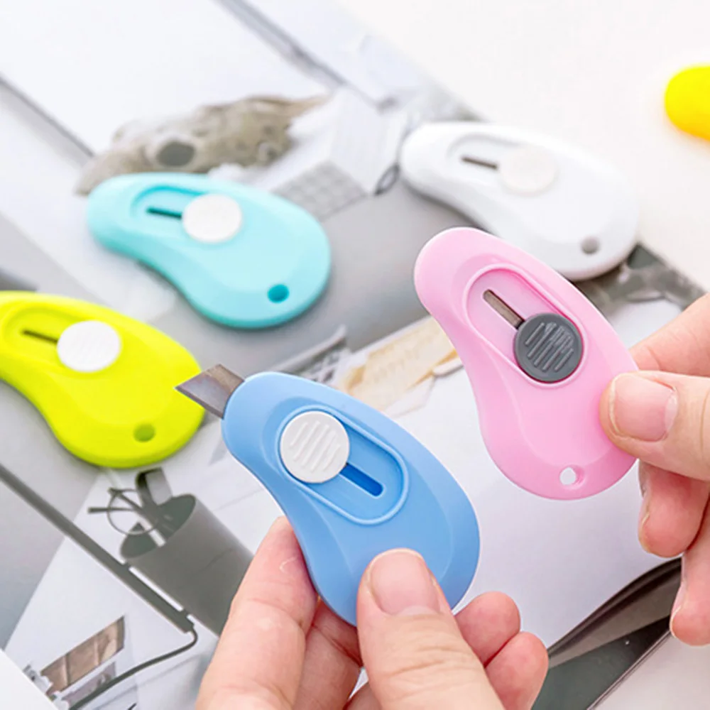 

Mini Cutter Cute Stationery Knife Portable Utility Retractable Art Knives Creative Candy Color Box Opener Office Supplies School