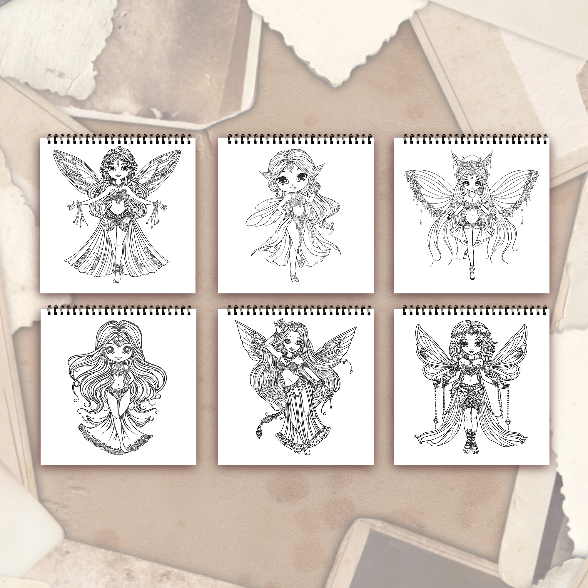 30 Sheets Adult Spiral Colouring Book, 8.3x 8.3 inch 100gsm Thick Paper, Perfect for Back to School Gifts, Halloween Gifts 5