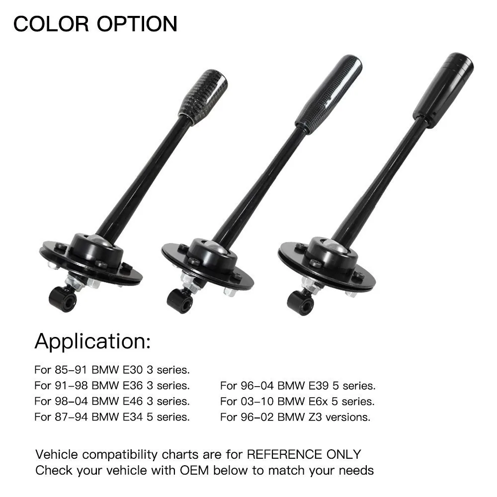 265mm Adjustable Throw Short Shifter Lever Gear Knob For BMW 85-10 E30 E36 E46 E34 E39 Z3 SK-1001