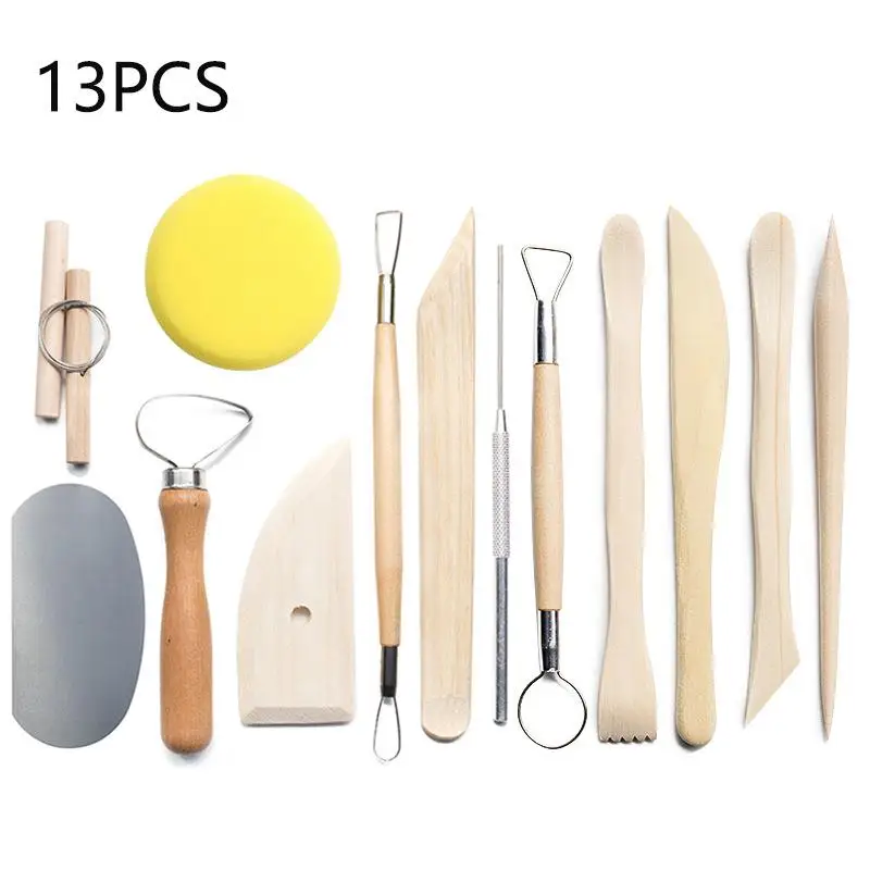 Pottery Clay Sculpting Tools Kit Ceramic Carving Tool Polymer Shaping DIY  Supplies For Beginner Professionals Pottery Modeling