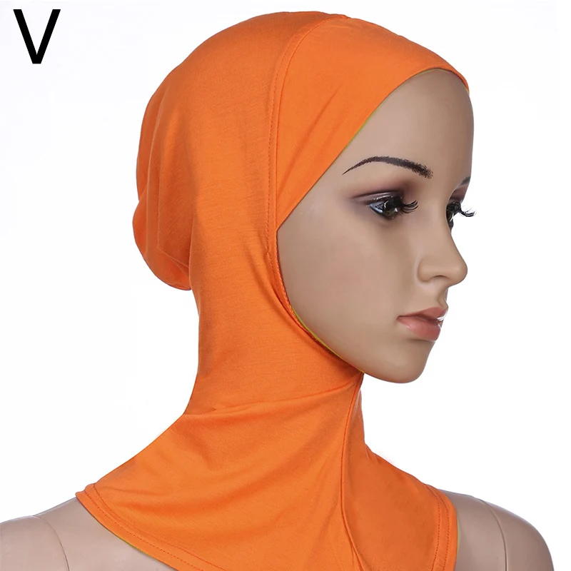  - 1PC Women Muslim Underscarf Head Cover Muslim Headscarf Inner Hijab Caps Islamic Underscarf Ninja Hijab Scarf Hat Cap Bonnet
