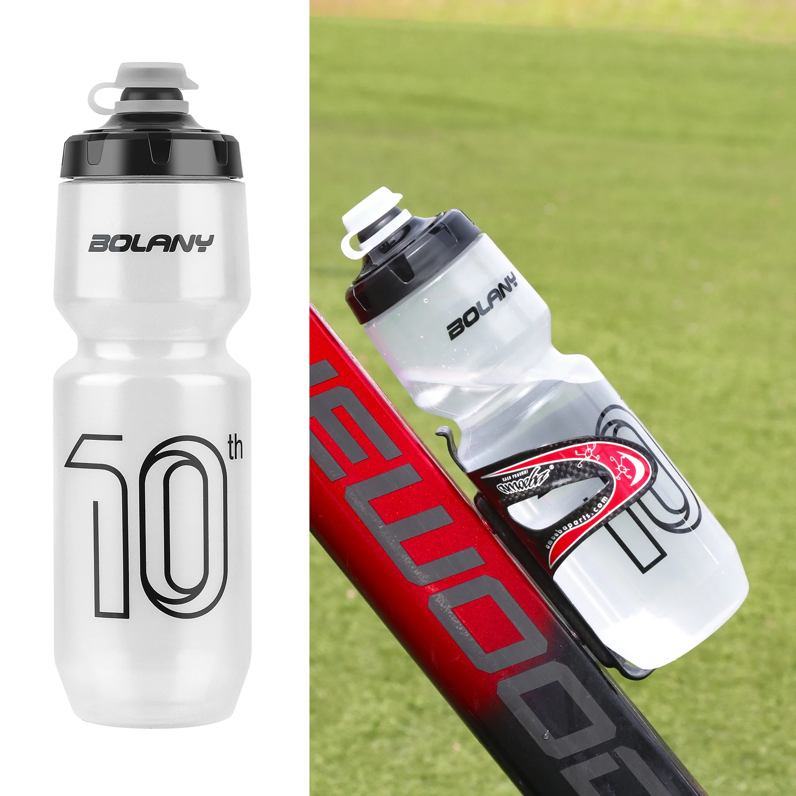 Bicycle water bottle water bottle sports bottle 750ML Large Capacity Bicycle Water Bottle PP5 Water Leak-Proof Cycling Outdoor Sports Squeeze Out Bottle Fitness