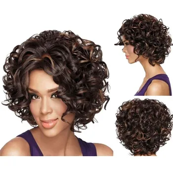 Parrucche corte per capelli umani ricci Parrucca frontale in pizzo a onde profonde bagnate e ondulate Parrucche anteriori in pizzo ricci profondi Capelli ricci coreani