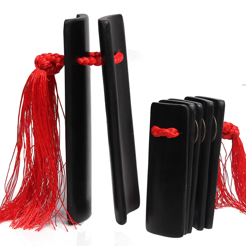 

FLOFAIR Black boiled children's folk art language performance children learn to practice bamboo Allegro instruments for KB-05