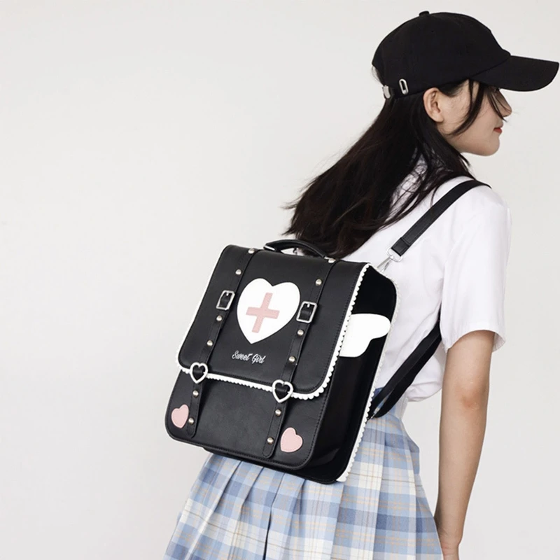 Women Backpack Japanese JK Multipurpose Handbags Shoulder Bags