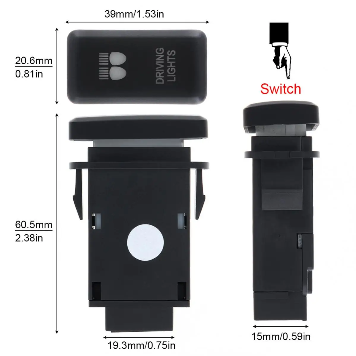 luz azul switches com conector kit de 01