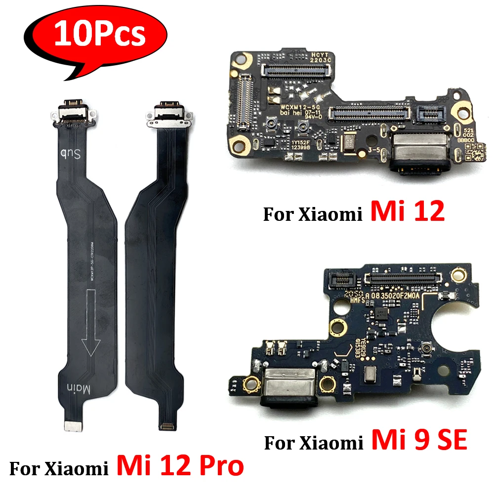 

10 шт., USB-разъём для зарядки Xiaomi Mi 12 Pro Mi 9 se