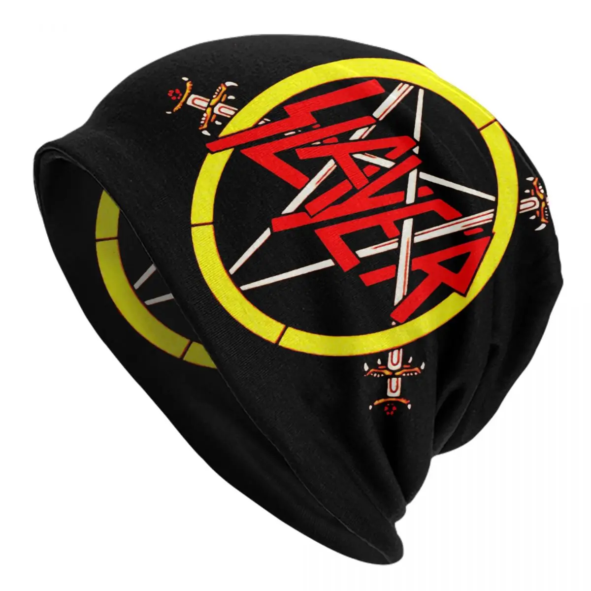 

Slayers Logo Bonnet Beanie Knit Hat Men Women Cool Unisex Heavy Metal Rock Warm Winter Skullies Beanies Caps