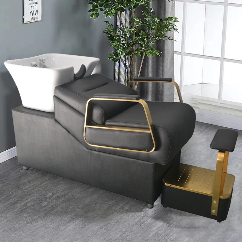 

Minimalistic Shampoo Barber Stylist Shower Makeup Chair Head Spa Sink Massage Massageador Salon Equipment LJ50SC