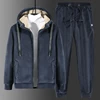 Winter Tracksuit Men Thick Warm Lamb Woolen Fleece Plus Size Hooded 2 Piece Set Jacket+pants Sportswear Casual Sweat Suits 8xl 3