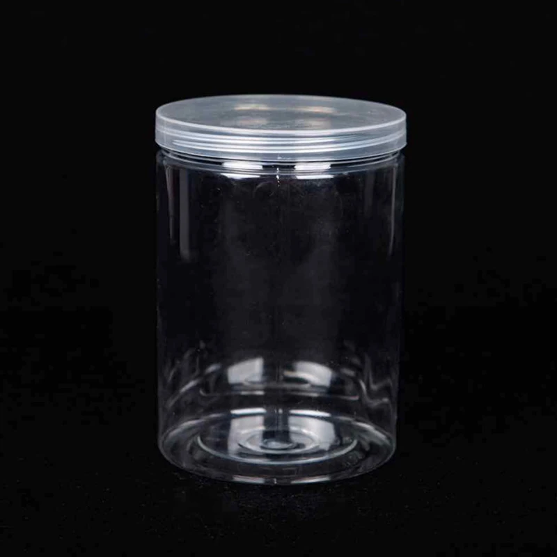 93-1100ml Clear Sealed Tank Sealed Jar With Lid Circular Storage Bucket Cans Nut Jar Miscellaneous Grain Tank Plastic Bottle 2