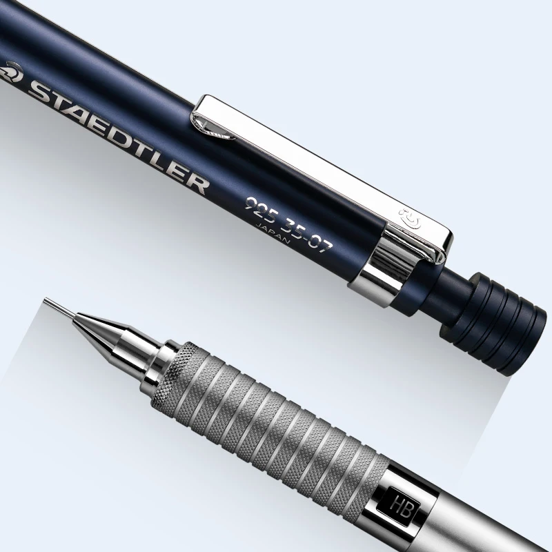 STAEDTLER 샤프 펜슬 925 25/35 금속 배럴 낮은 중력 중력 0.3/0.5/0.7/0.9mm 전문 드로잉 손으로 그린 ??스케치