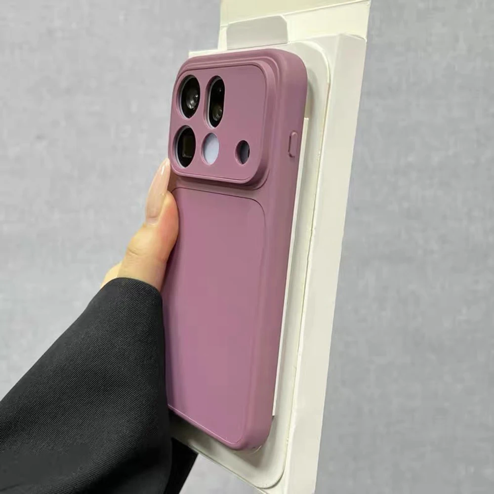 Frosted Solid Color Shockproof Hybrid Bumper Matte Phone Case with Camera Protection