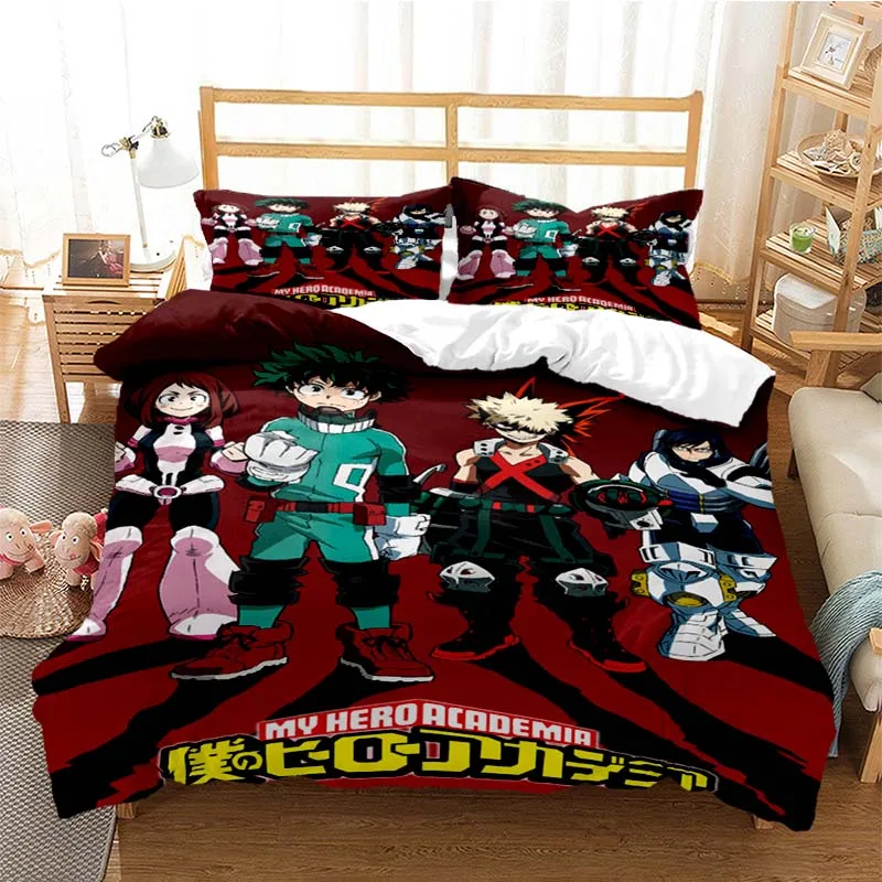 

My Hero Academia Bedding Set Duvet Covers Pillowcases Comforter Bedding Sets Bedclothes Bed Linen