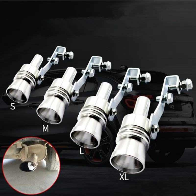S M L XL Vehicle Refit Device Exhaust Pipe Turbo Sound Whistle Car Turbmuffler Universal Sound Simulator car turbo whistle