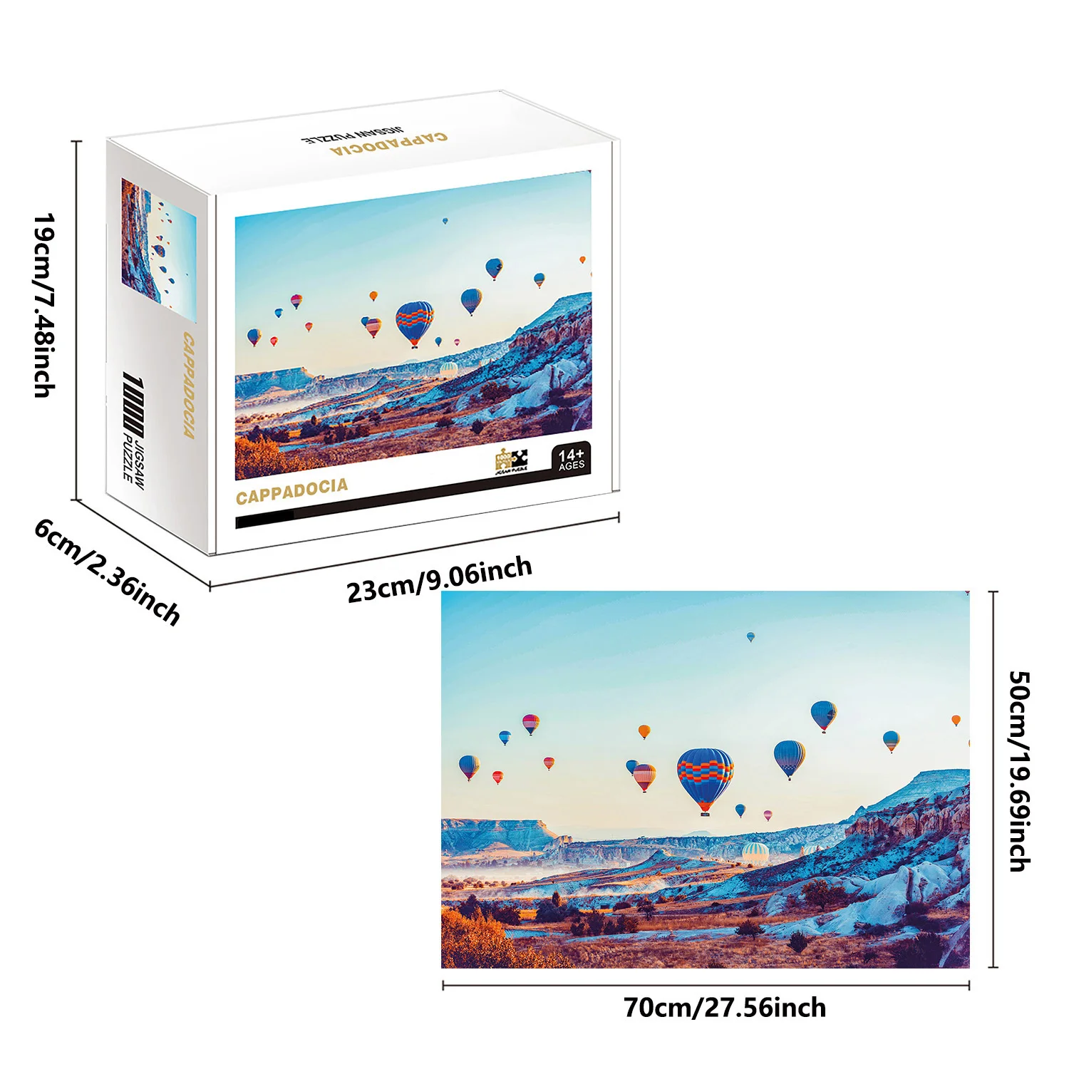 1000 Pieces Cappadocia Jigsaw Puzzle Home Decor Adults Puzzle Games Family Fun Floor Puzzles Educational Toys for Kids 2