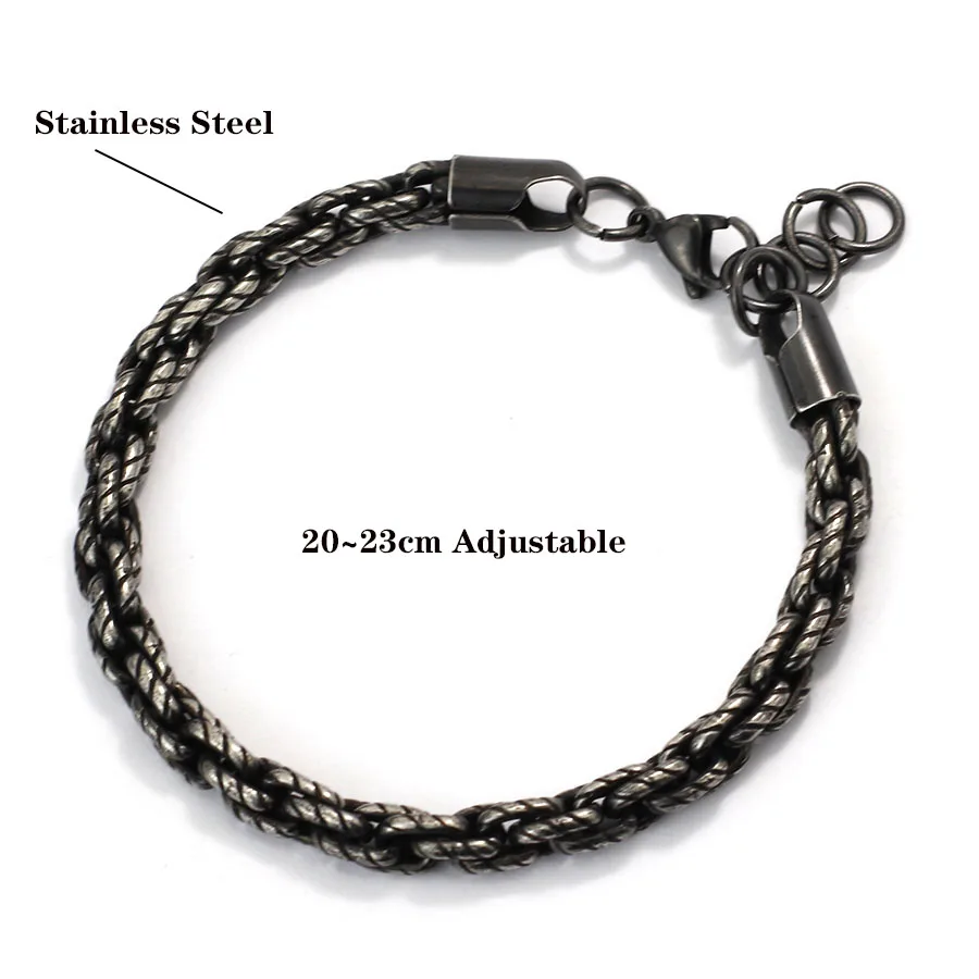 Stainless Steel Cuba Link Chain Bracelet for Men
