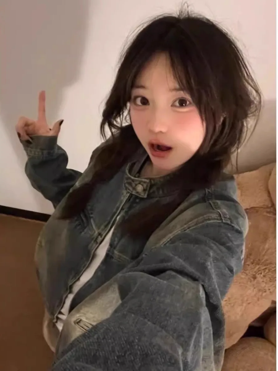 [최신|인기상품]가을재킷 => 아메리칸 레트로 바이브 작업복 여성용 데님 자켓 – 트렌디한 스타일과 편안함의 만남 [ChinaNOW | 추천상품]