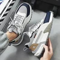 Men's Casual Sport Shoe Comfortable Breathable Mesh Running Shoes Non-slip Wear Resistant Vulcanize Shoe Trend Men Flats Trainer 2