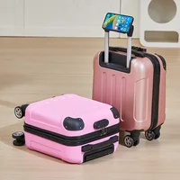 14 inch suitcase with phone holder for easy carrying during travel 360 degree roller suitcase for business purposes suitcase