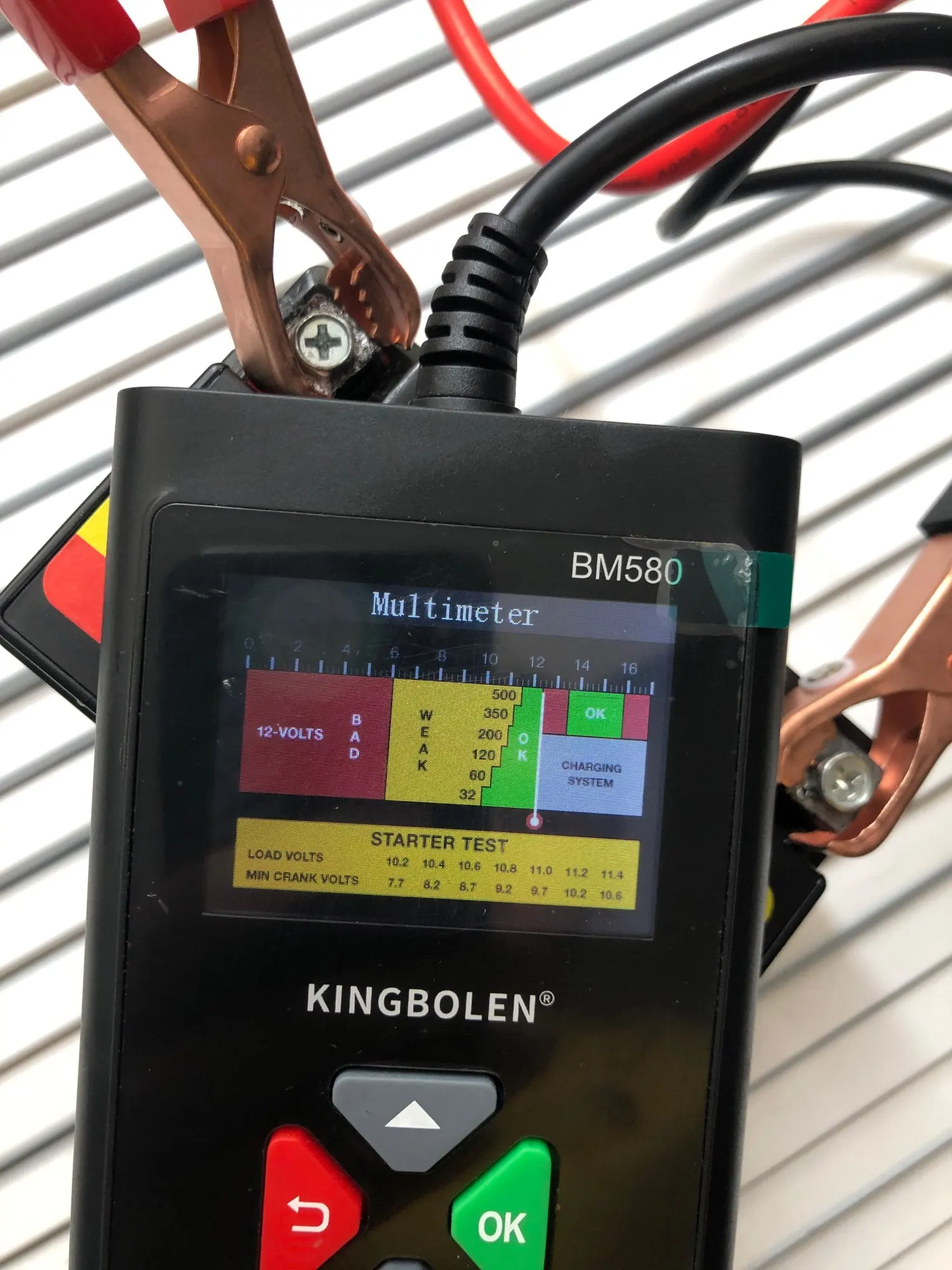 Отзыв о товаре Автомобильный тестер батареи KINGBOLEN BM580 12V 6V CCA Circut тестер Cranking зарядка инструменты BM550 Автомобильный анализатор батареи от пользователя C***r