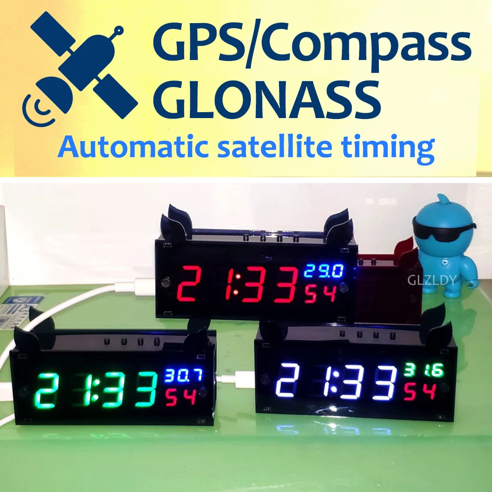 

Светодиодный GPS-Компас GLONESS, 0,8 дюйма, с автоматическим таймером