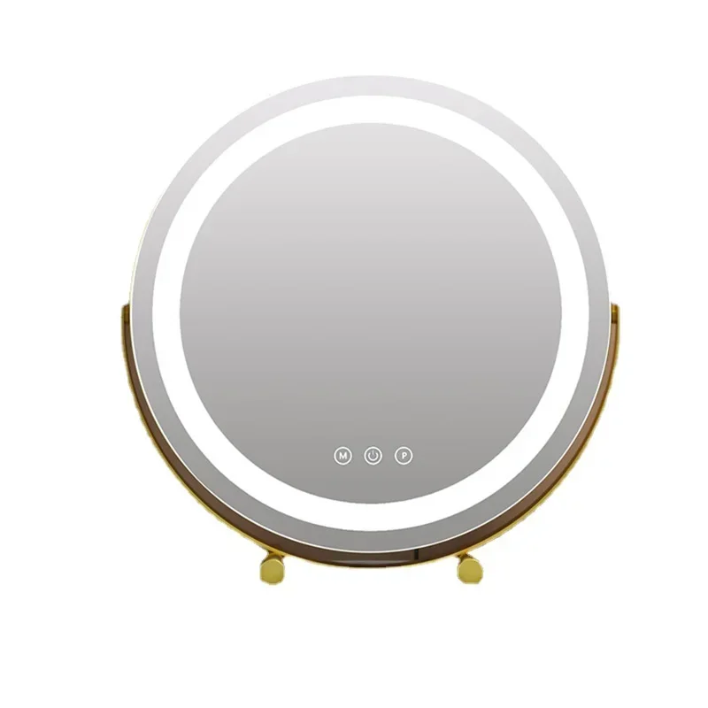 

Selfie Cosmetic Table Led Decorative Mirror Round Vanity Dresser Decorative Mirror Smart Frame Specchio Home Styling