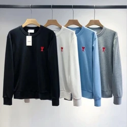 2022 herfst inverno ami kleine rodou a arte e o hoodie com capuz para homens e mulheres em vrouwen losse trui lange mouw paar katoenen