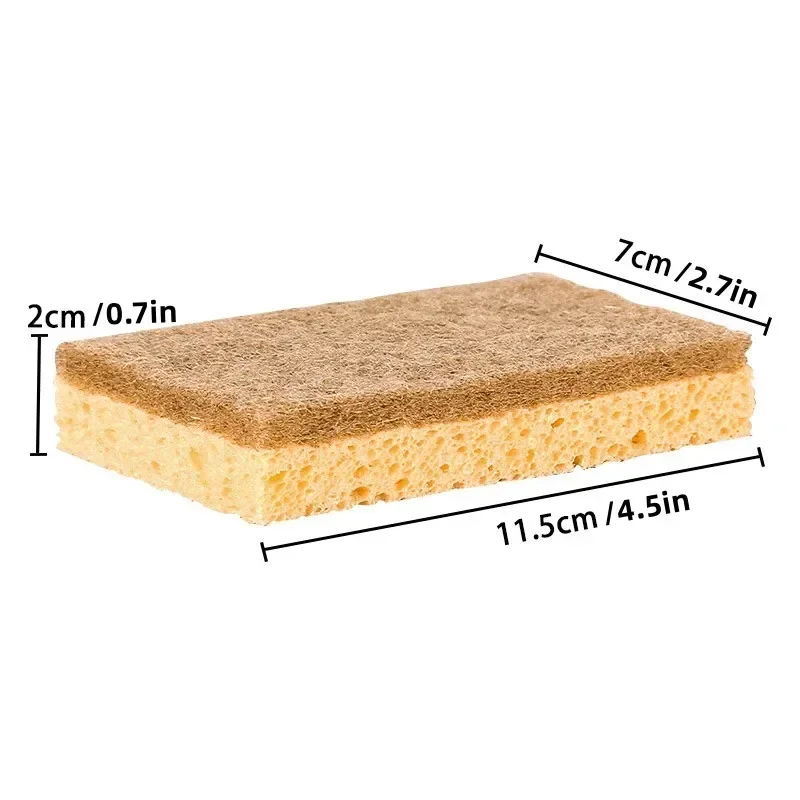 Eco-Friendly Biodegradable Kitchen Sponge Set - Natural Odor-Free Plant-Based Scrubbers (10 Pack)