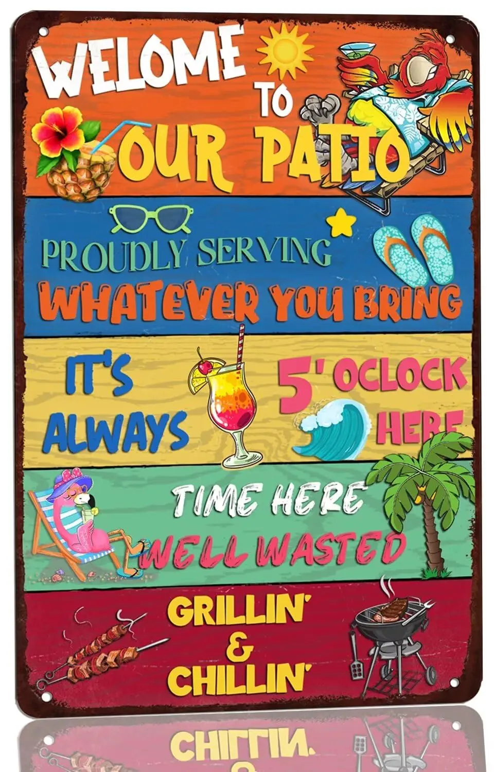 

Добро пожаловать в наш патио металлический знак наружный патио Настенный декор Добро пожаловать патио знаки для нового дома подарок для мужчин женщин соседей задний двор